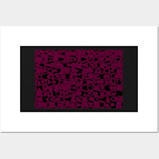 Deep purple backgroud, black particles design Posters and Art